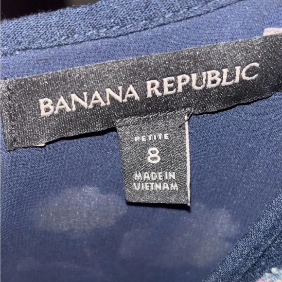 Banana Republic Navy Floral Midi Dress - Picture 8 of 8